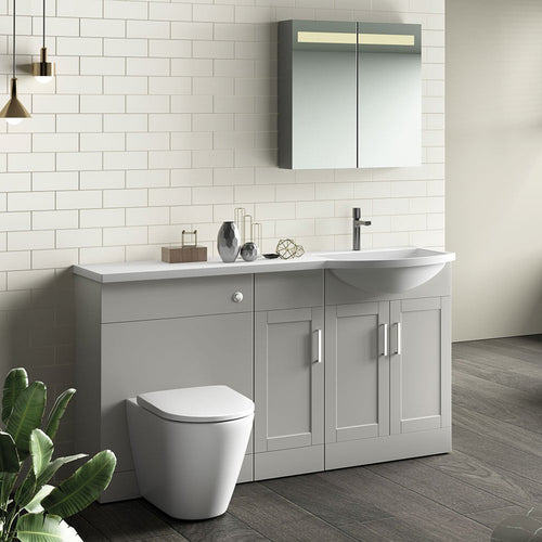 Stamford 1500mm 1-Piece Basin Combination - Pearl Grey