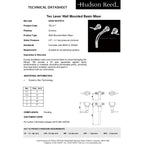 Hudson Reed Tec Lever Wall Mounted Basin Mixer