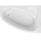 Overhead view of the Tennessee right-hand bath showing its sculpted interior and end waste