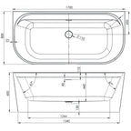 Tima Freestanding Bath - 1700 x 800mm