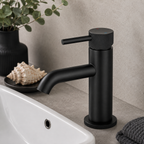 Tudeley Basin Mixer Tap with Knurled Handle & Waste – 5 Finishes