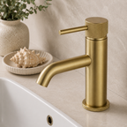 Tudeley Basin Mixer Tap with Knurled Handle & Waste – 5 Finishes
