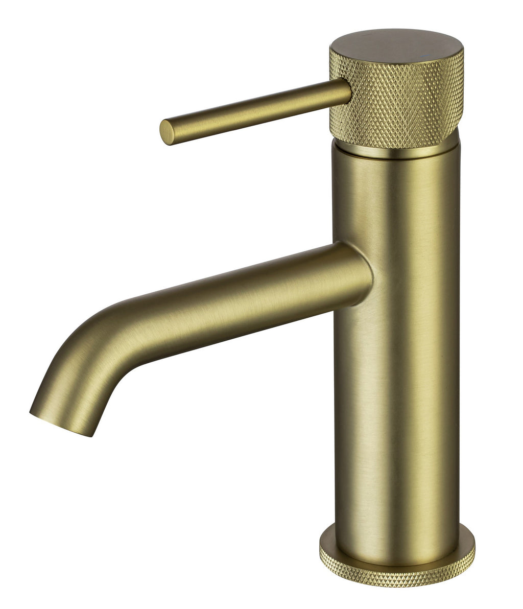 Tudeley Basin Mixer Tap with Knurled Handle & Waste – 5 Finishes