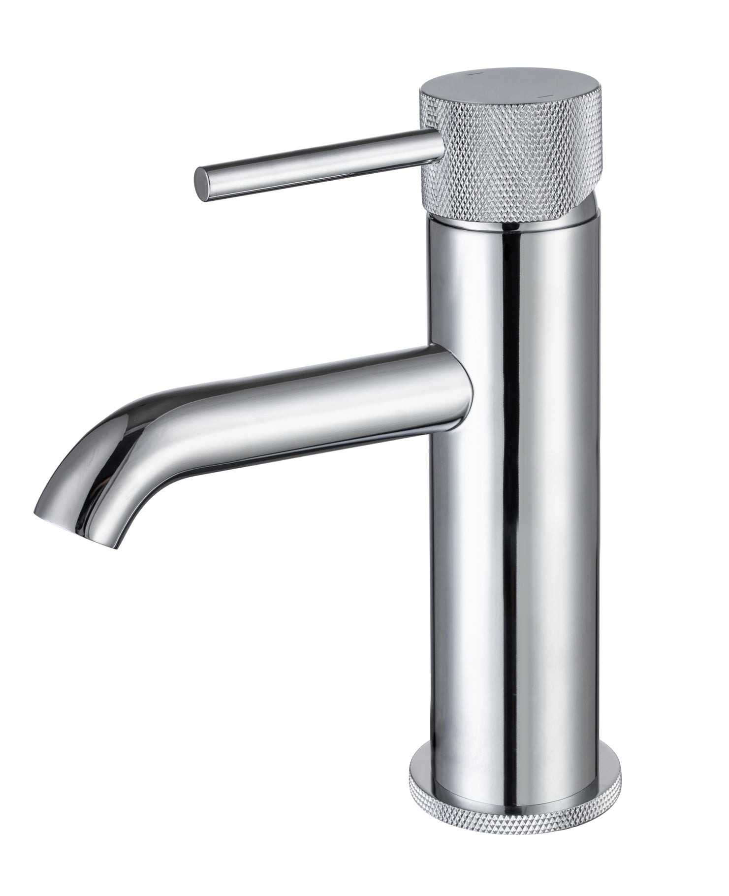 Tudeley Basin Mixer Tap with Knurled Handle & Waste – 5 Finishes