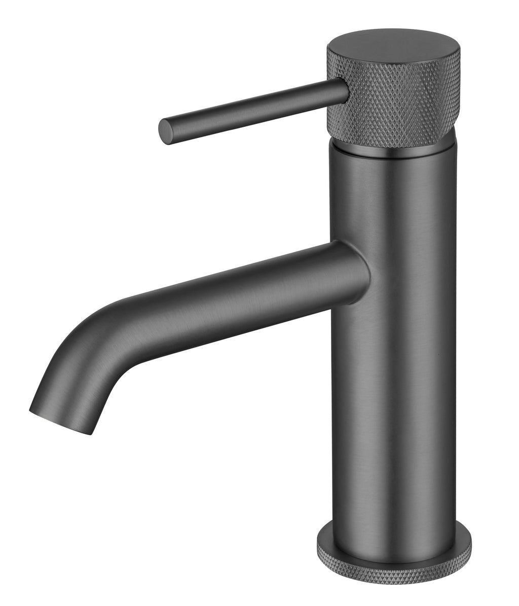 Tudeley Basin Mixer Tap with Knurled Handle & Waste – 5 Finishes