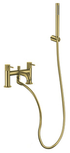 Tudeley Deck Mounted Bath Shower Mixer with Knurled Handles – 5 Finishes