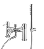 Tudeley Deck Mounted Bath Shower Mixer with Knurled Handles – 5 Finishes