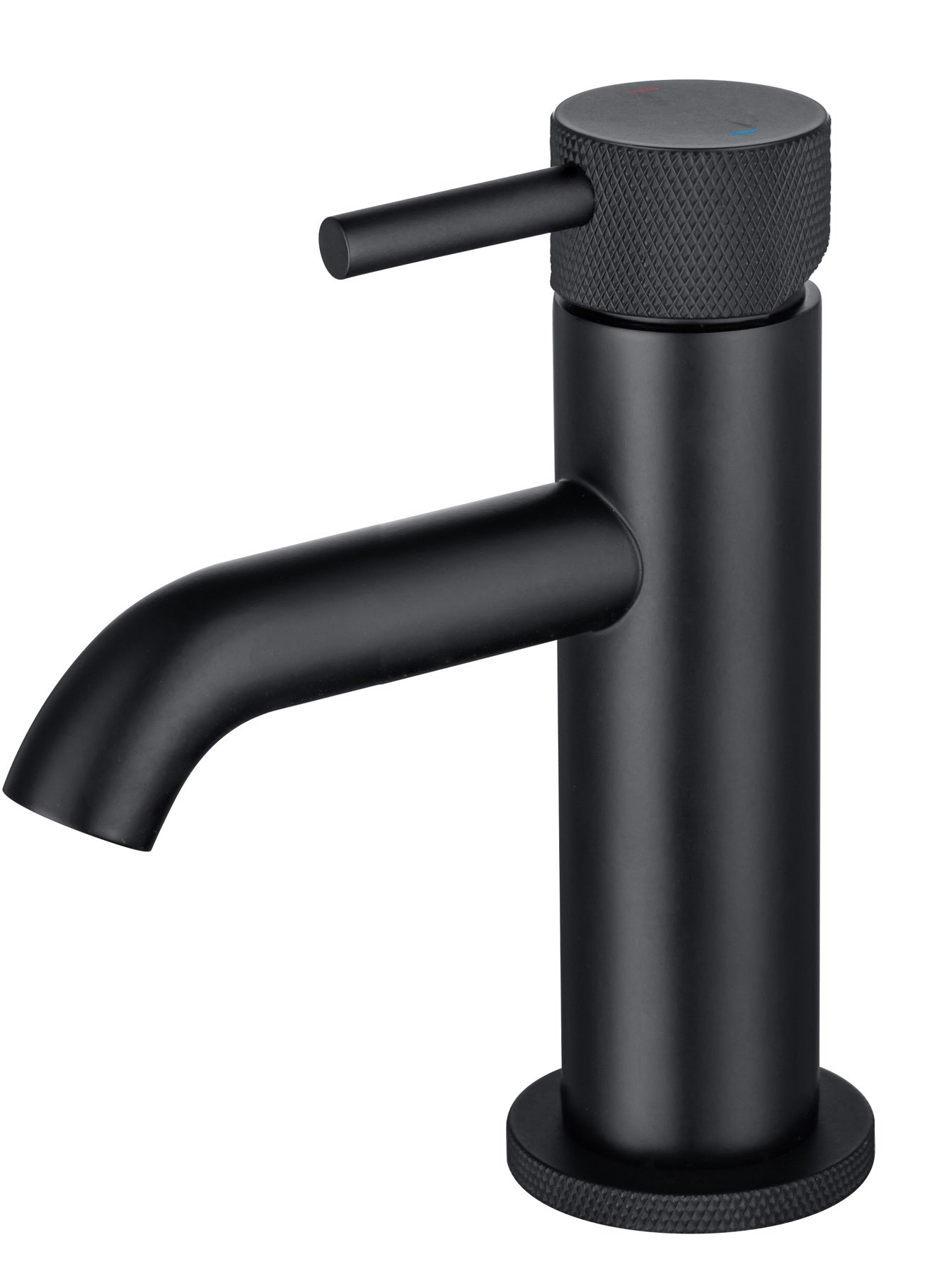 Tudeley Mini Basin Mixer Tap with Knurled Handle & Waste – 5 Finishes