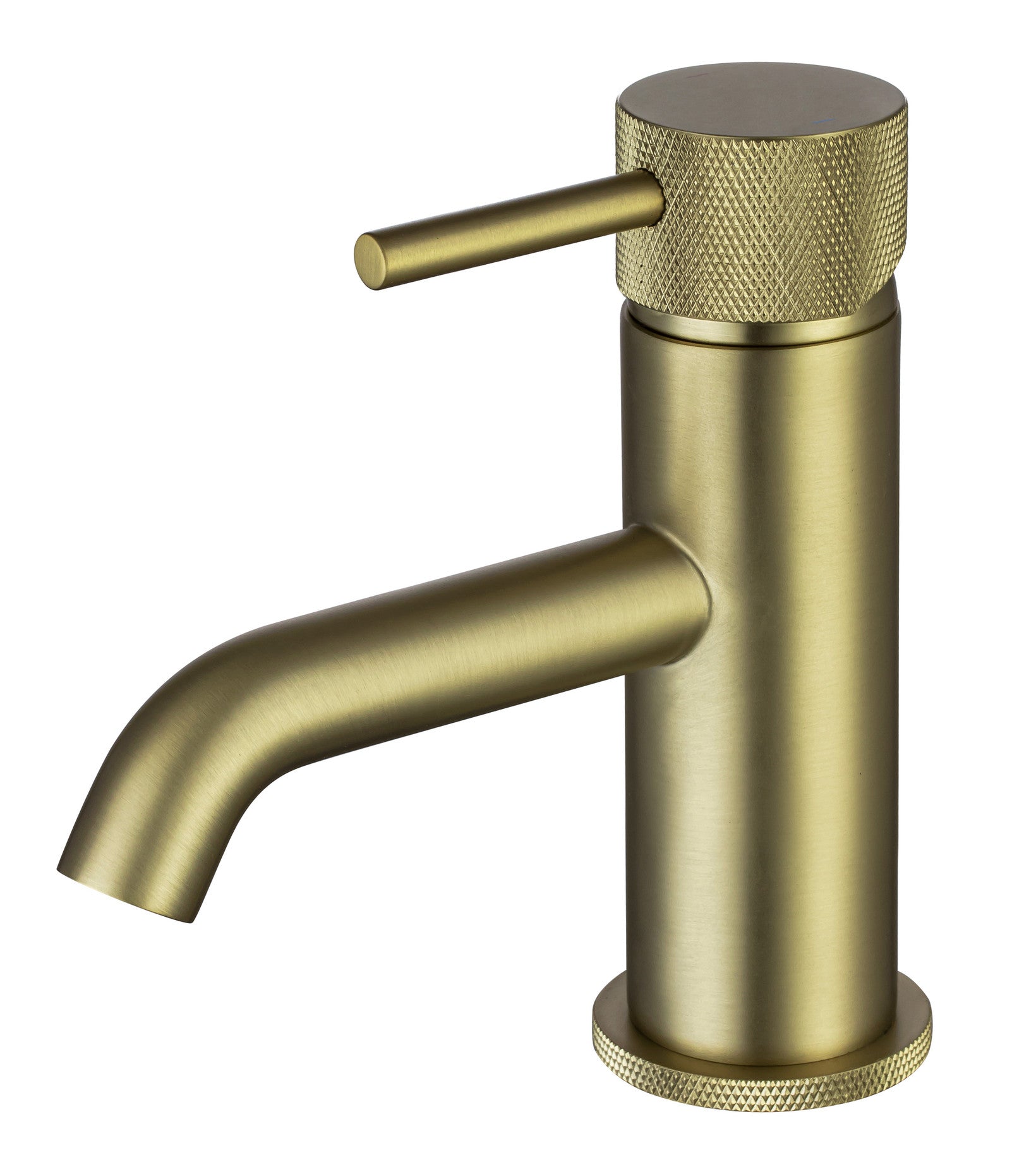 Tudeley Mini Basin Mixer Tap with Knurled Handle & Waste – 5 Finishes