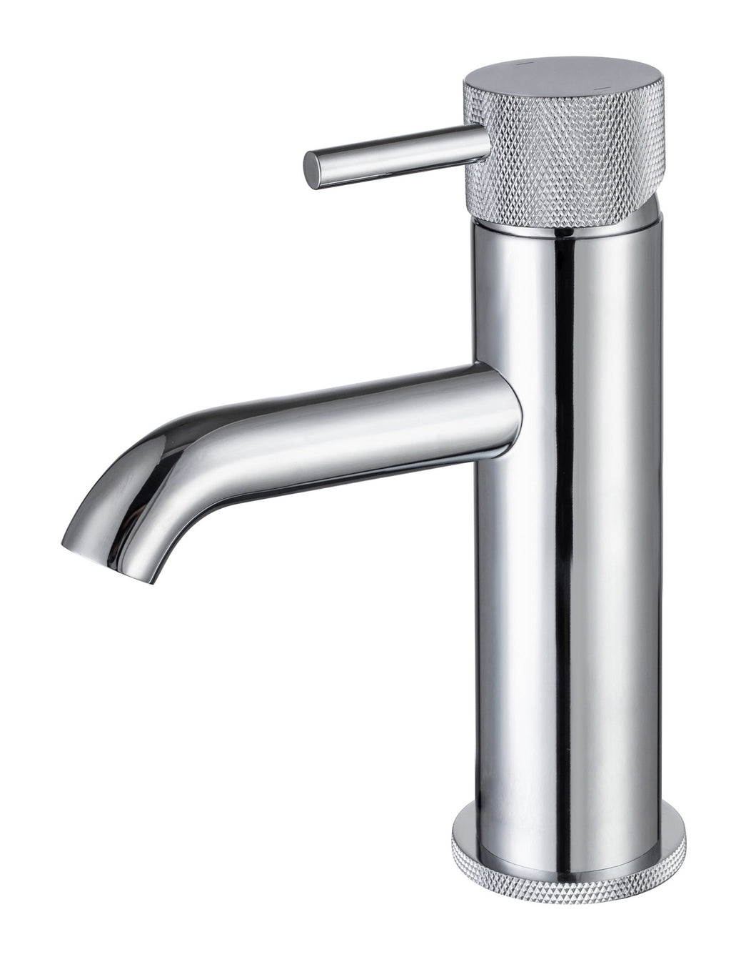 Tudeley Mini Basin Mixer Tap with Knurled Handle & Waste – 5 Finishes