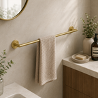 Tudeley Knurled Wall Mounted Towel Bar 614mm | Chrome, Matt Black, Gunmetal Grey & Matt Brushed Brass