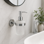 Tudeley Knurled Wall Mounted Soap Dispenser | Chrome, Matt Black, Gunmetal Grey & Matt Brushed Brass