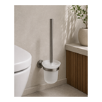 Tudeley Knurled Toilet Brush & Holder – Chrome, Matt Black, Brushed Gunmetal & Brushed Brass