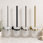 Tudeley Knurled Toilet Brush & Holder – Chrome, Matt Black, Brushed Gunmetal & Brushed Brass