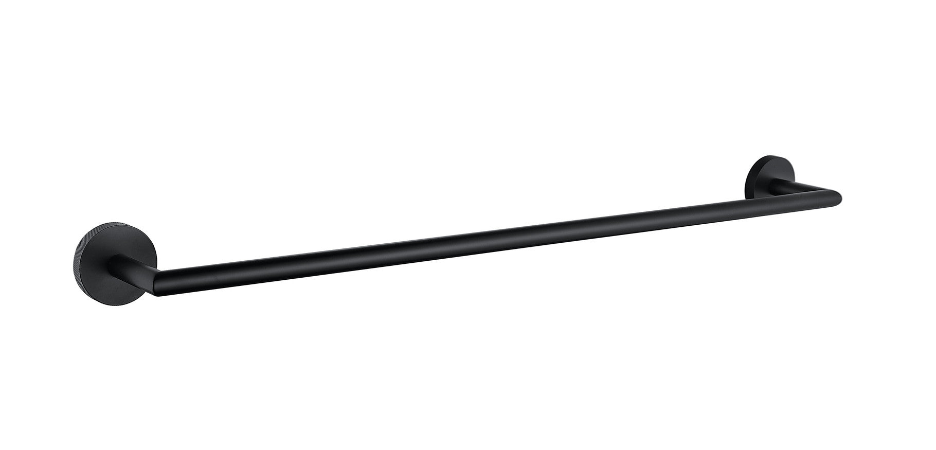 Tudeley Knurled Wall Mounted Towel Bar 614mm | Chrome, Matt Black, Gunmetal Grey & Matt Brushed Brass