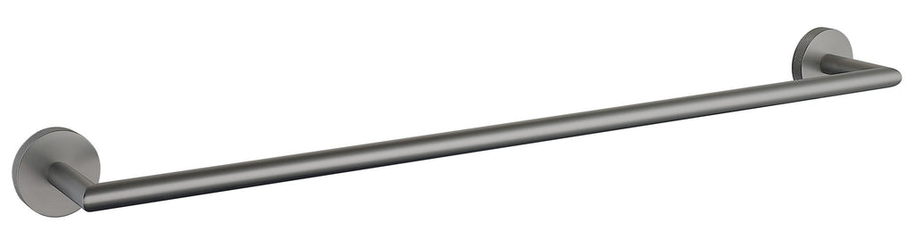 Tudeley Knurled Wall Mounted Towel Bar 614mm | Chrome, Matt Black, Gunmetal Grey & Matt Brushed Brass