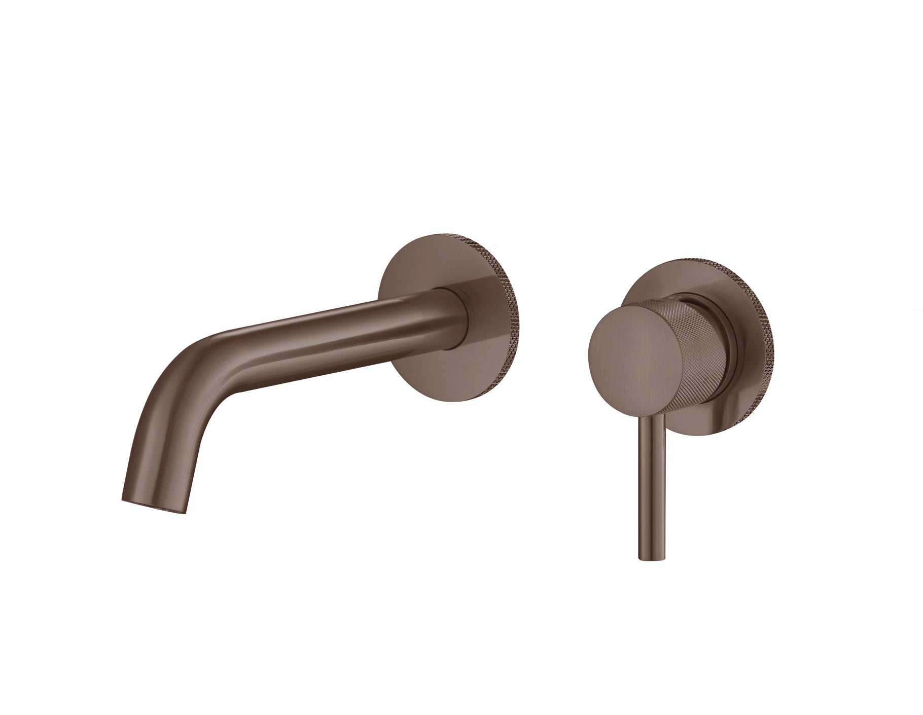 Tudeley Single Lever Wall Mounted Basin Mixer Tap with Knurled Handle & Waste – 5 Finishes