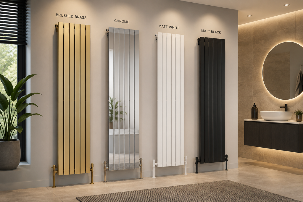 Tunbridge Wells Designer Heated Radiator - Steel Vertical Radiator - Multiple Sizes & Finishes