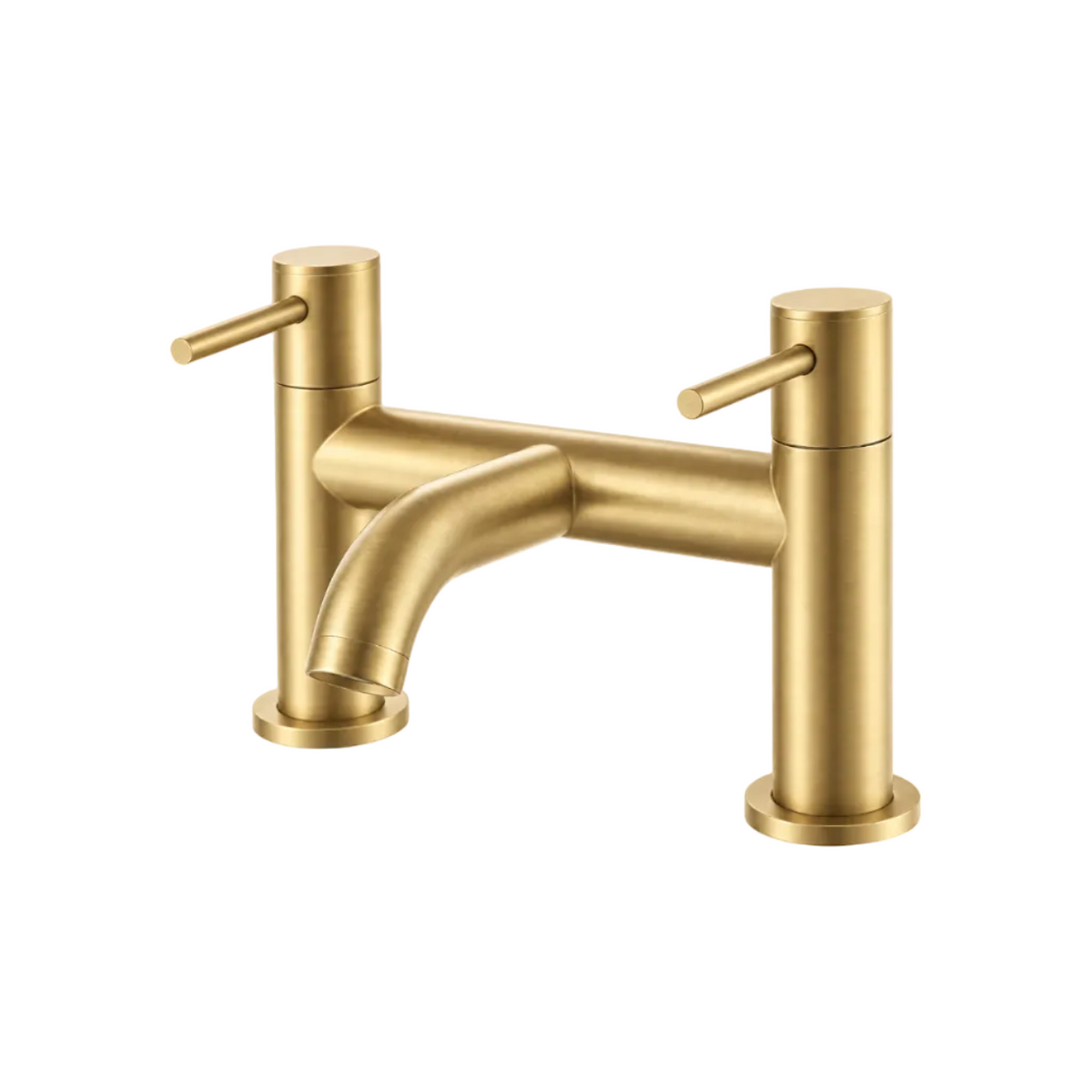 Tuscany Brushed Brass 2-Tap-Hole Bath Filler Tap