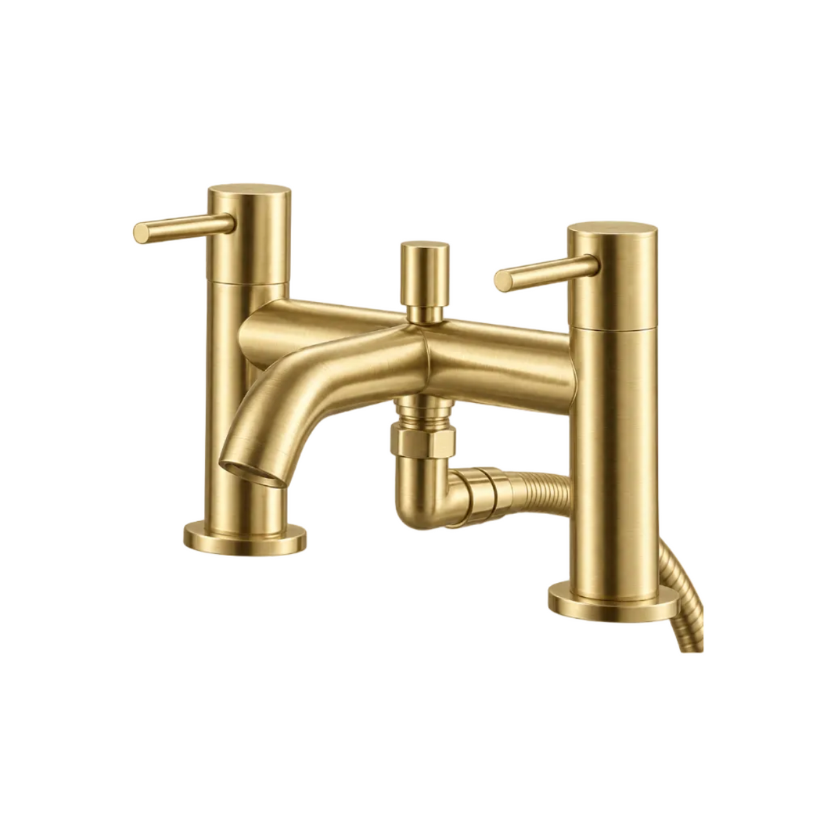 Tuscany Brushed Brass Bath Shower Mixer Tap with Shower Handset – Deck Mounted