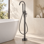 Tuscany Gunmetal Floorstanding Bath Shower Mixer with Handset