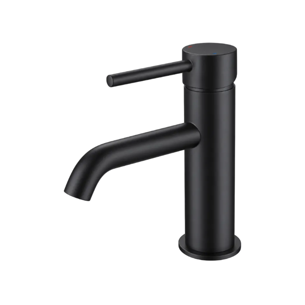 Tuscany Matt Black Mini Monobloc Basin Tap with Waste