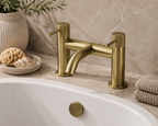 Tudeley Deck Mounted Bath Filler with Knurled Handles – 5 Finishes
