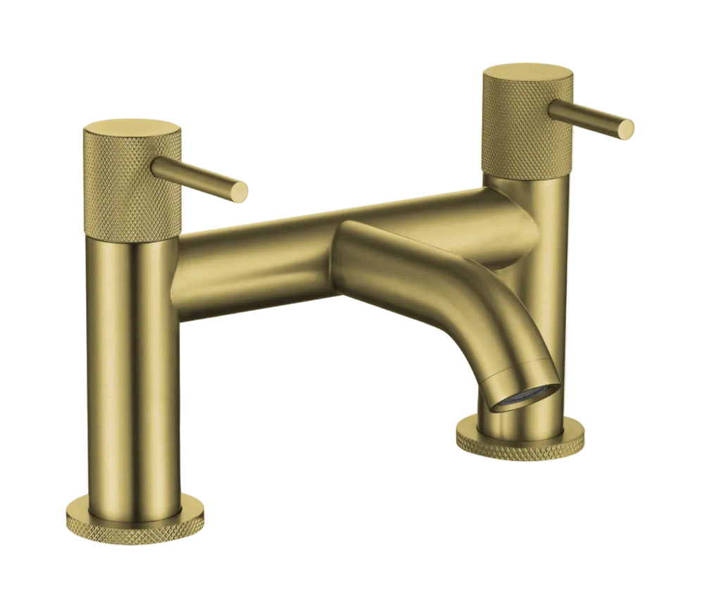 Tudeley Deck Mounted Bath Filler with Knurled Handles – 5 Finishes