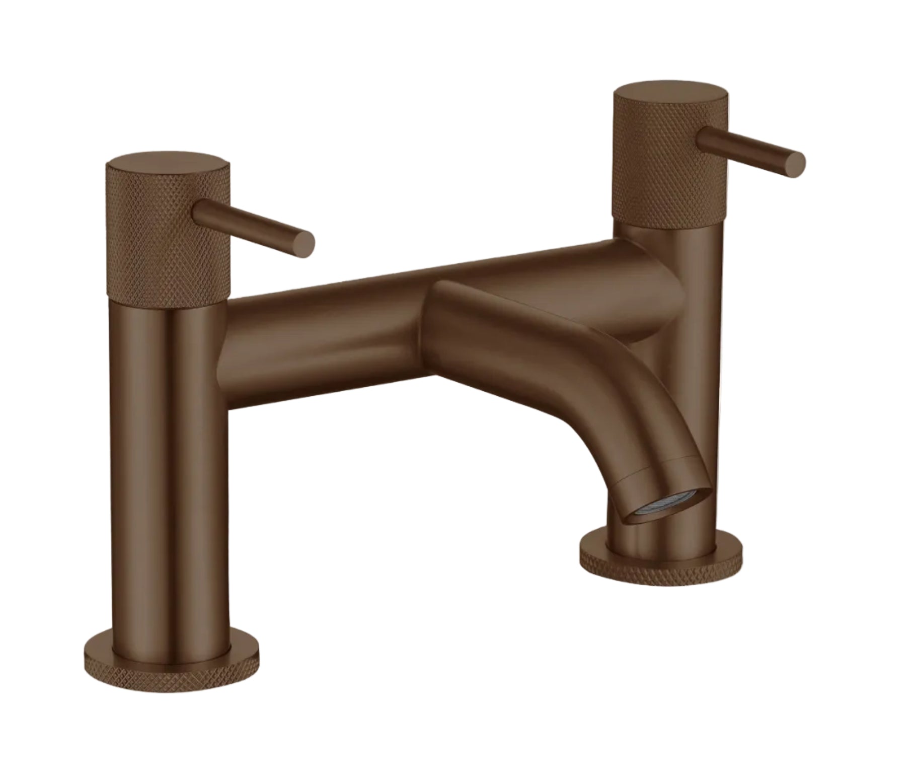 Tudeley Deck Mounted Bath Filler with Knurled Handles – 5 Finishes