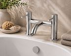 Tudeley Deck Mounted Bath Filler with Knurled Handles – 5 Finishes