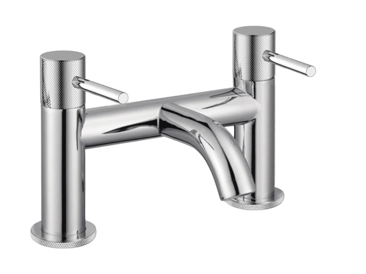 Tudeley Deck Mounted Bath Filler with Knurled Handles – 5 Finishes