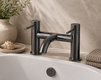 Tudeley Deck Mounted Bath Filler with Knurled Handles – 5 Finishes