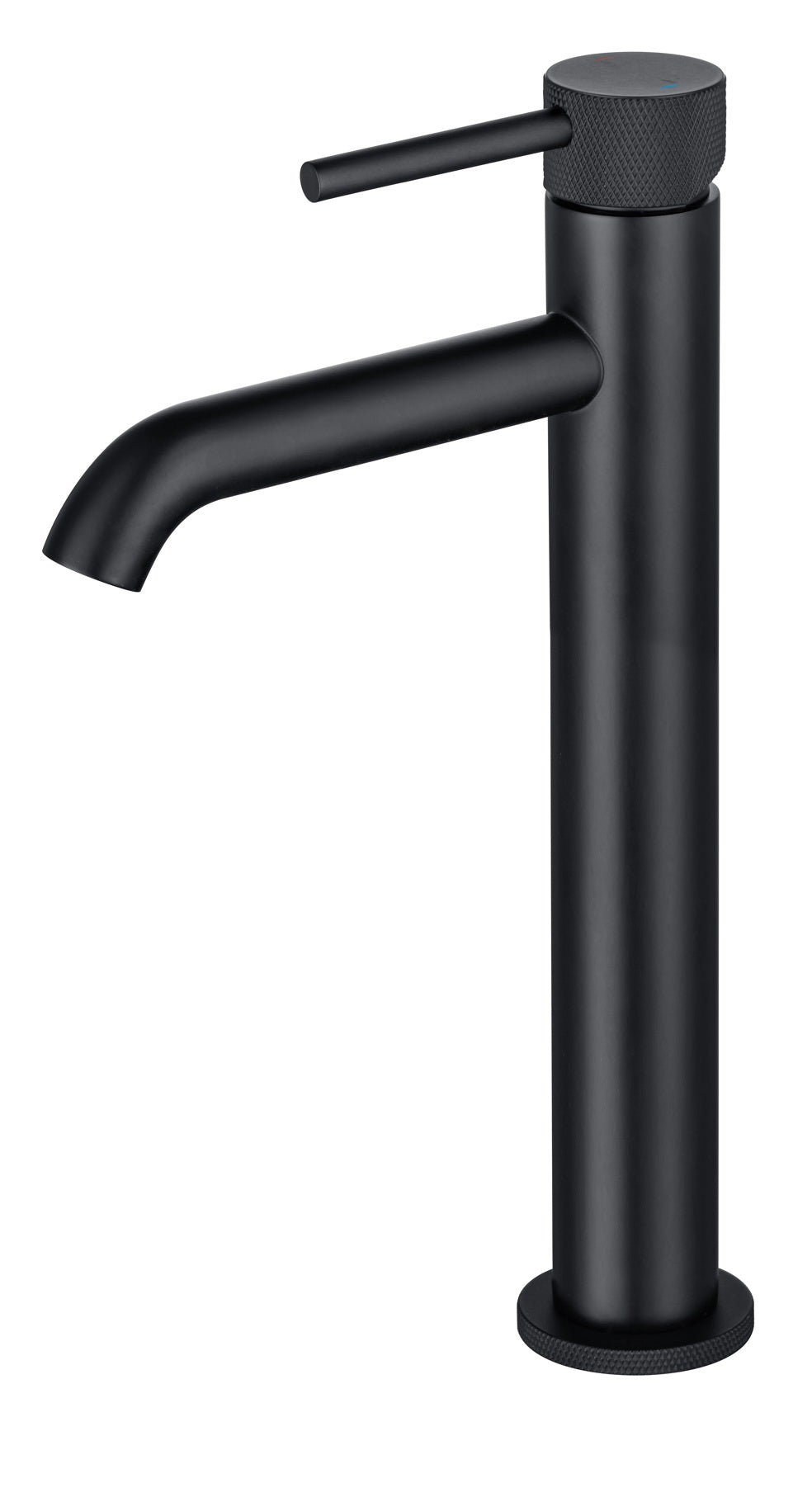 Tudeley Tall Basin Mixer Tap with Knurled Handle & Waste – 5 Finishes