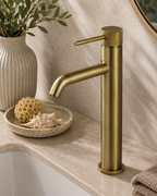 Tudeley Tall Basin Mixer Tap with Knurled Handle & Waste – 5 Finishes