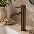 Tudeley Tall Basin Mixer Tap with Knurled Handle & Waste – 5 Finishes