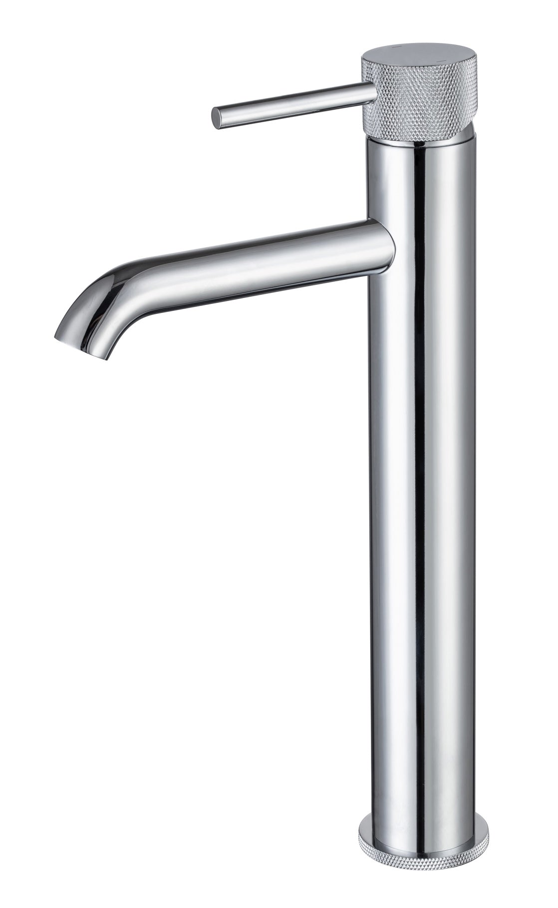Tudeley Tall Basin Mixer Tap with Knurled Handle & Waste – 5 Finishes