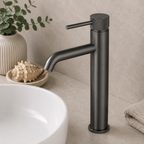 Tudeley Tall Basin Mixer Tap with Knurled Handle & Waste – 5 Finishes