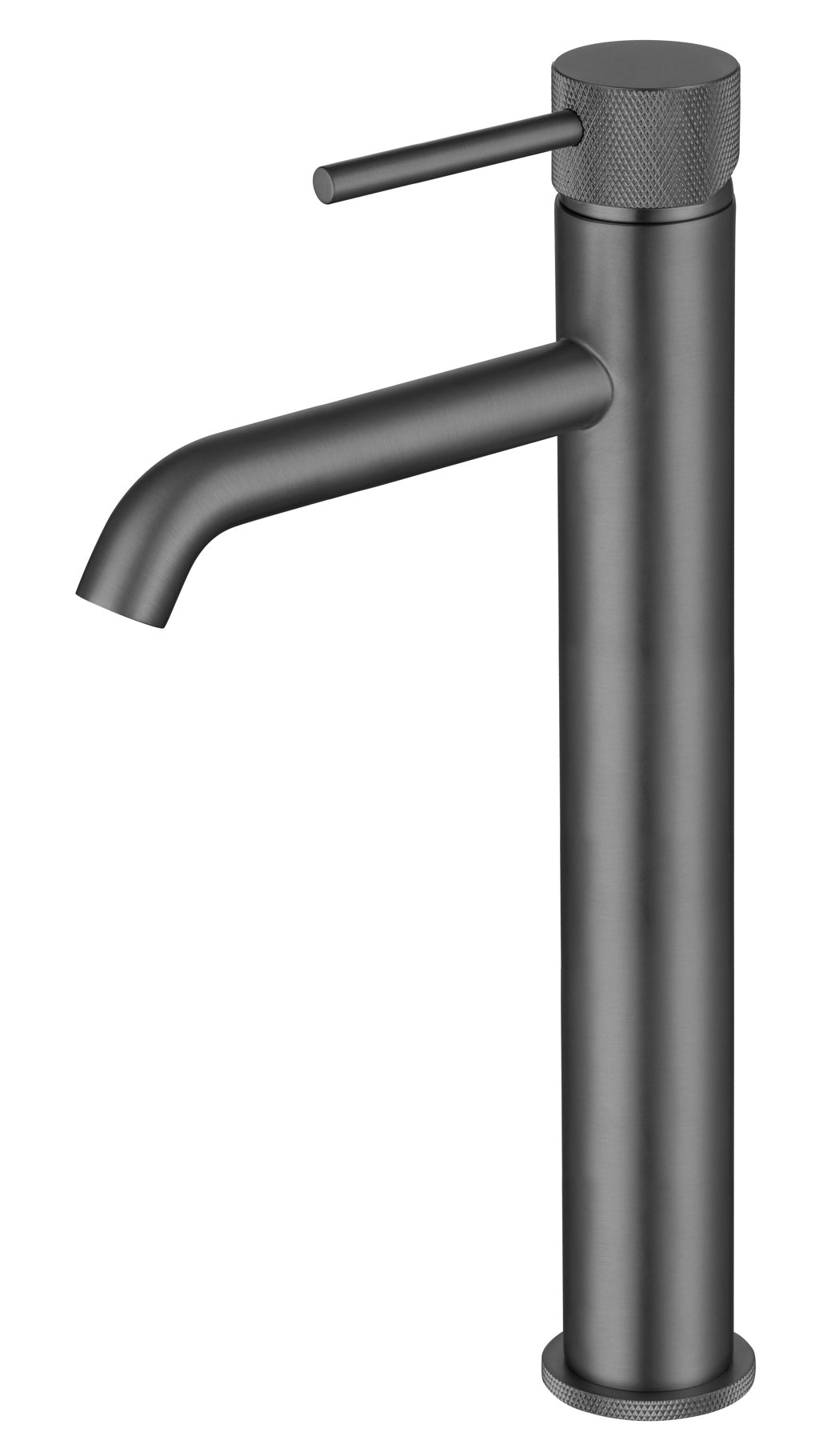 Tudeley Tall Basin Mixer Tap with Knurled Handle & Waste – 5 Finishes
