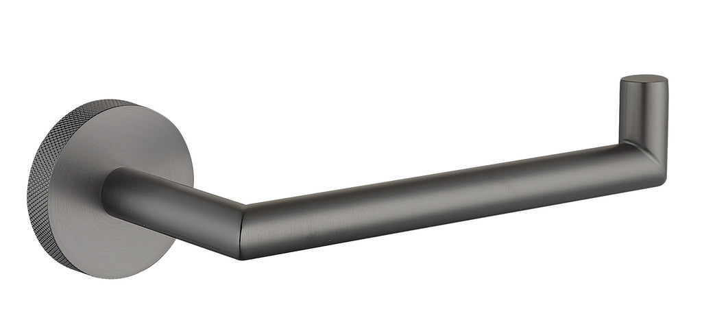 Tudeley Knurled Toilet Roll Holder | Chrome, Matt Black, Gunmetal Grey & Matt Brushed Brass