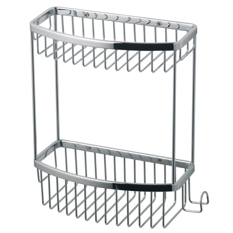 Utah 2-Tier Rectangular Basket – Chrome
