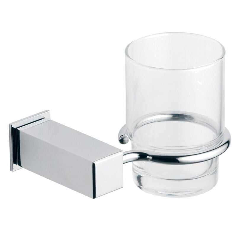 Utah Glass Cup & Holder – Chrome
