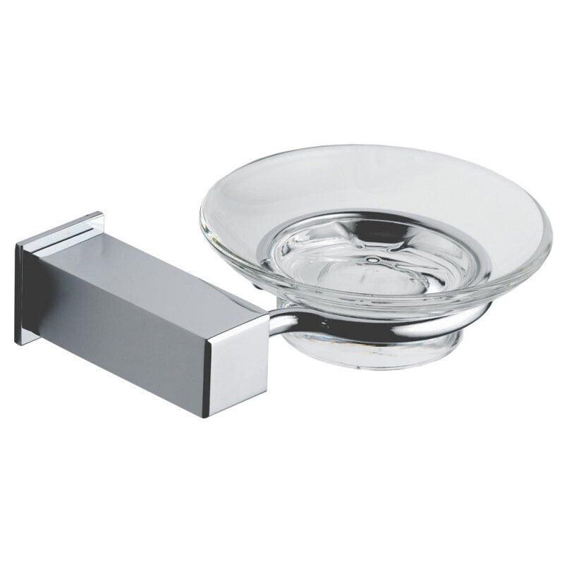 Utah Glass Soap Dish & Holder – Chrome