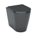 Utah Matt Black Back-to-Wall WC Pan with Soft Close Seat