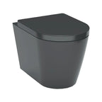 Utah Matt Black Wall-Hung WC Pan with Soft Close Seat