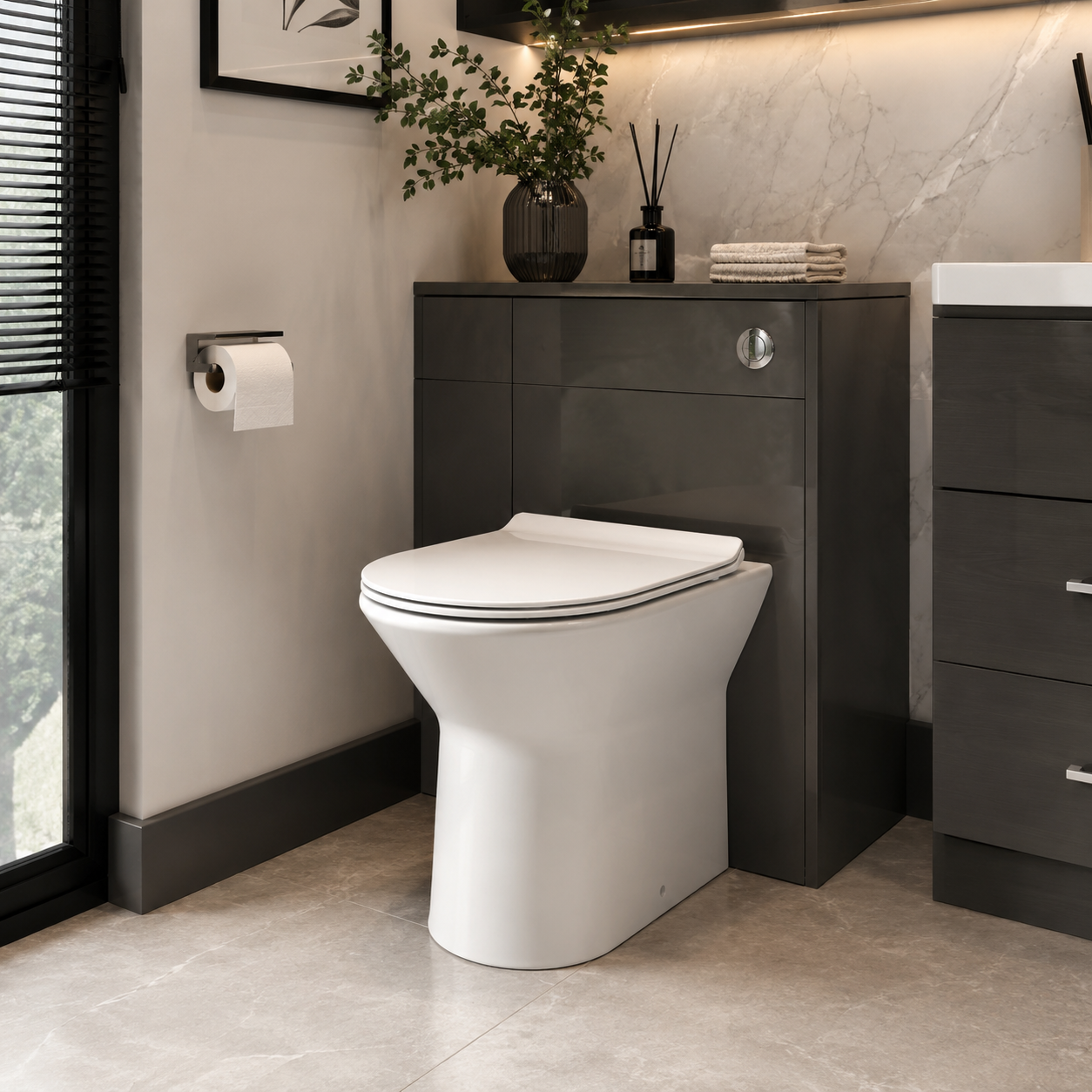 Venice Rimless Back-to-Wall Pan & Soft Close Seat