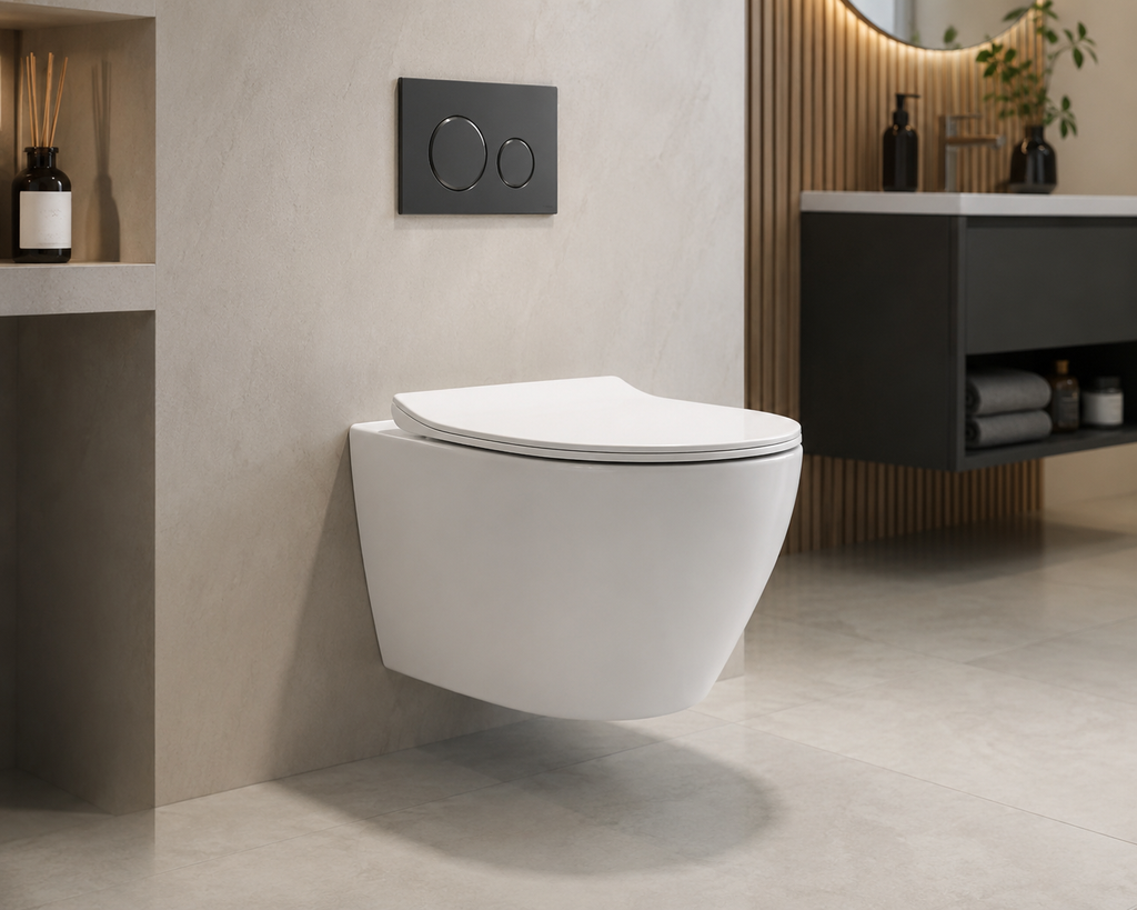 Venice Rimless Wall-Hung Pan & Soft Close Seat