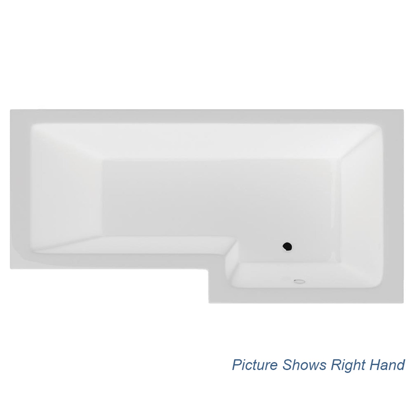 Vermont 1500 x 700mm Shower Bath - RH