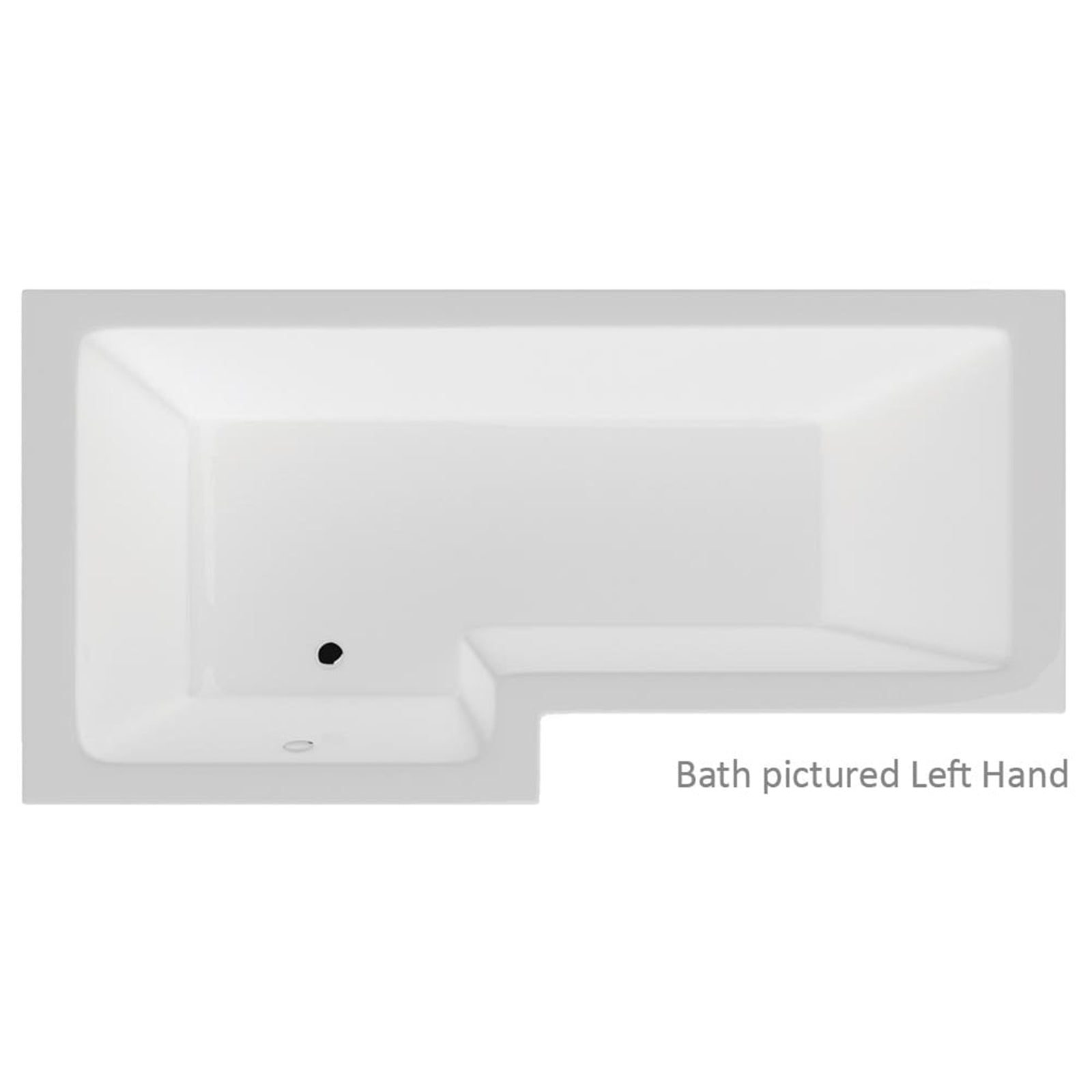 Vermont 1700 x 700mm Shower Bath - LH