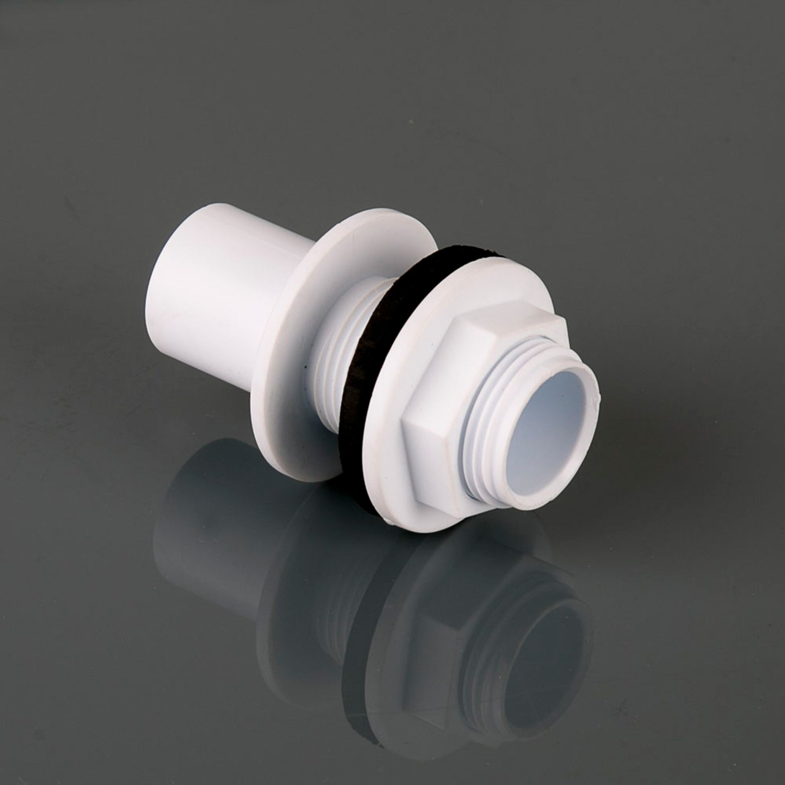 Overflow Straight Compression Socket Tank Connectors 21.5mm 5 Pack