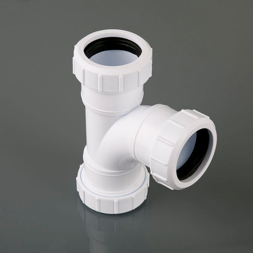 92.5 Deg Universal Compression Swept Tee 40mm